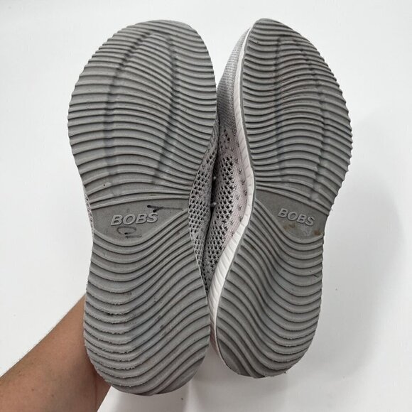 Sketchers Bobs White Silver Sneakers - Picture 10 of 10